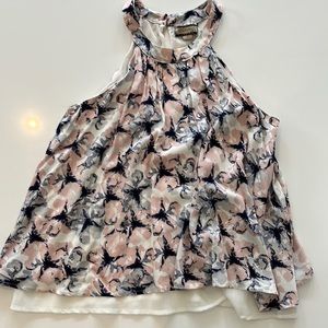 swing top.  layered look. back is sheer